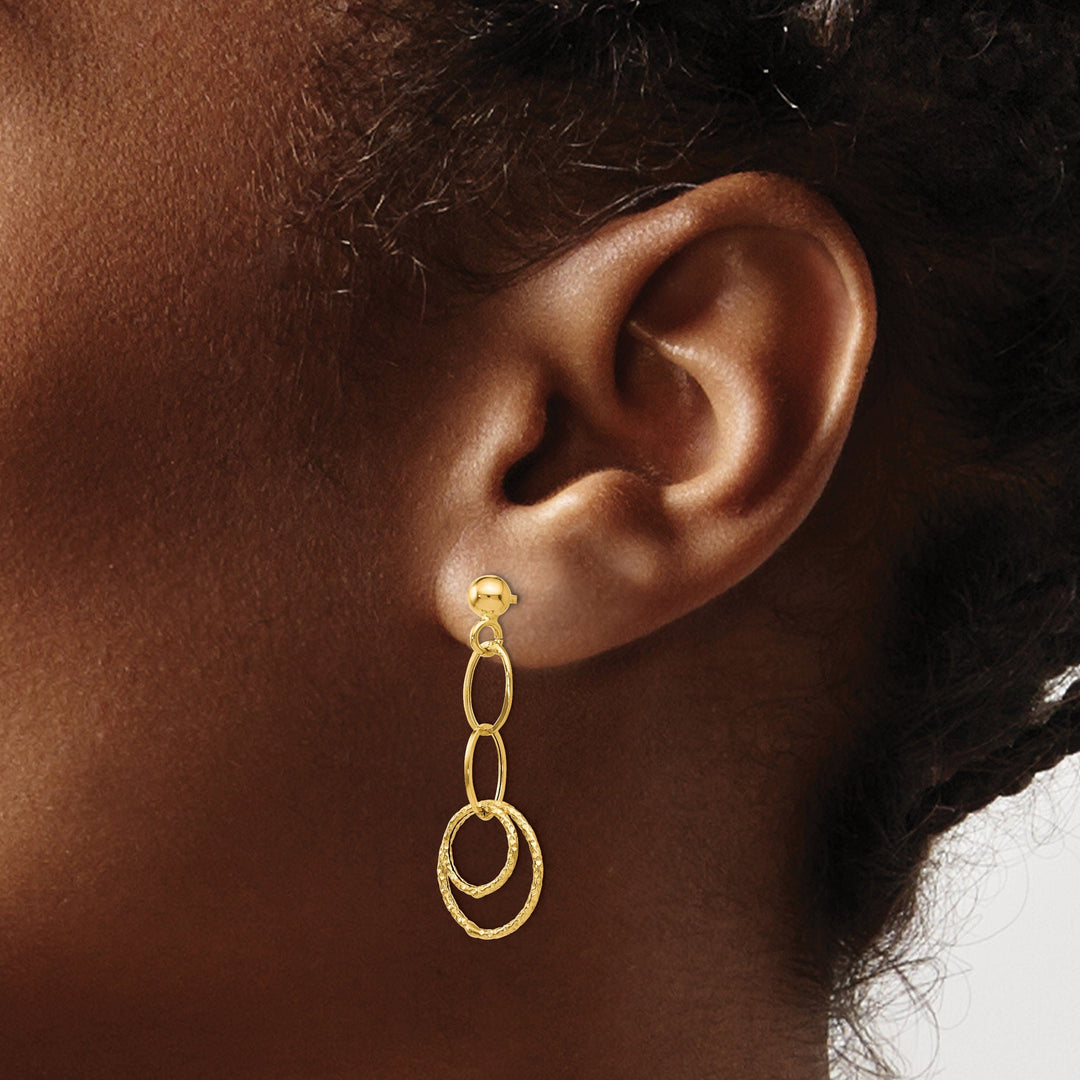 14k Yellow Gold Dangle Earrings