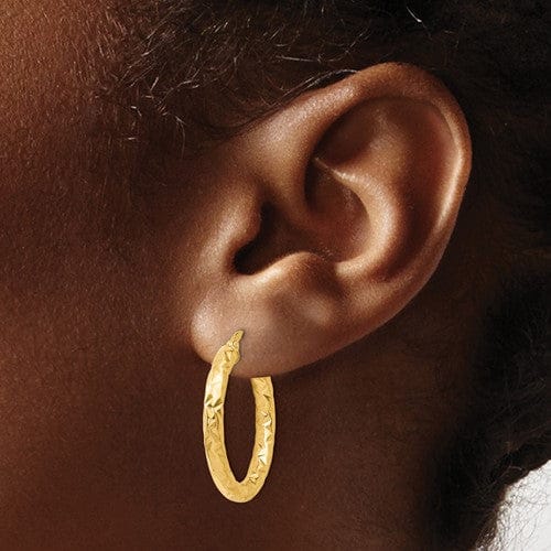 14k Yellow Gold Forever Lite Hoop Earrings