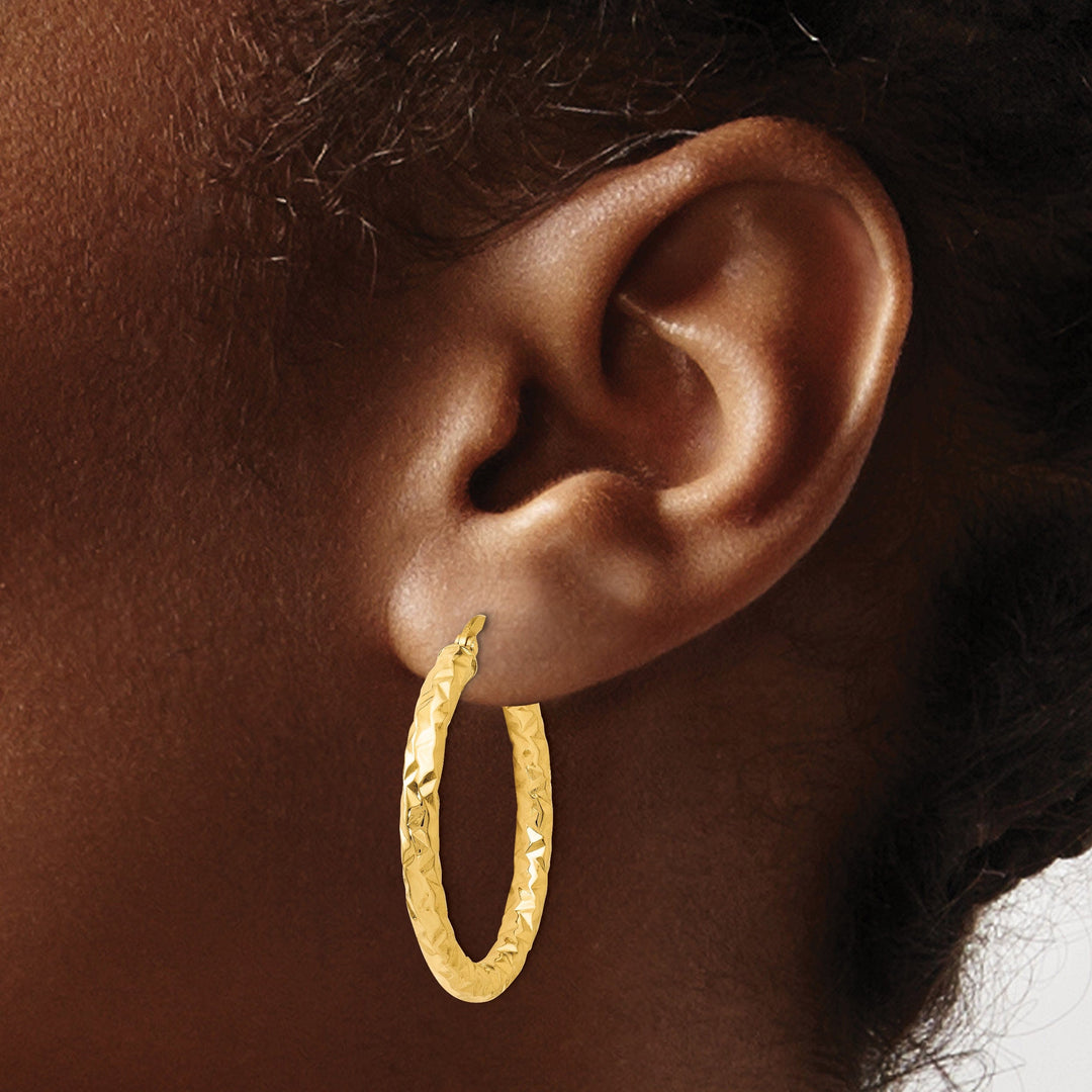 14k Yellow Gold Forever Lite Hoop Earrings