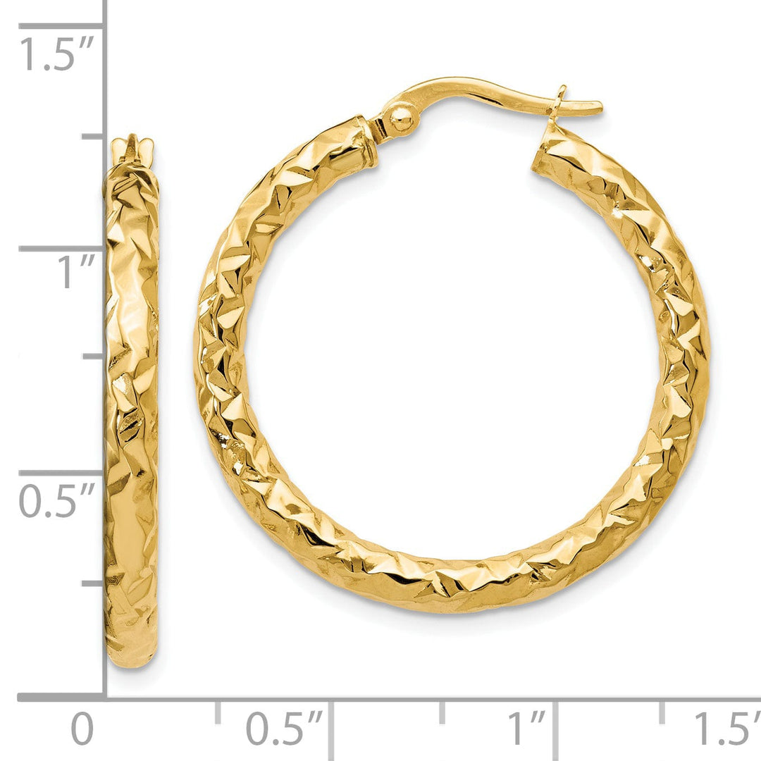 14k Yellow Gold Forever Lite Hoop Earrings