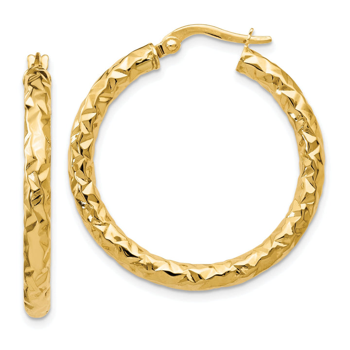 14k Yellow Gold Forever Lite Hoop Earrings