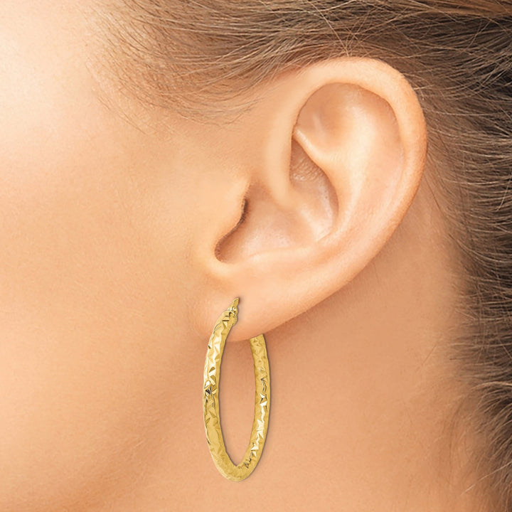 14k Yellow Gold Forever Lite Hoop Earrings