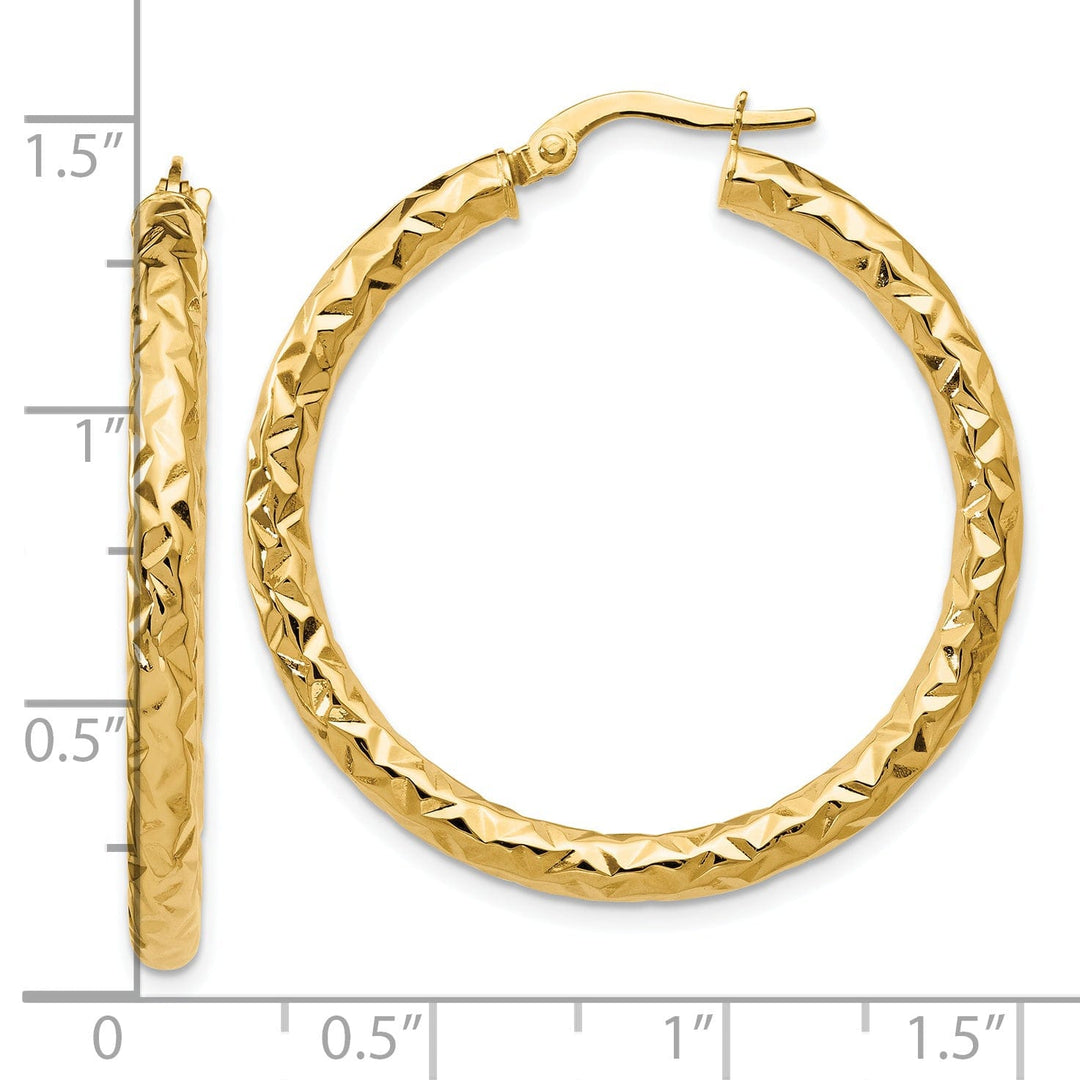 14k Yellow Gold Forever Lite Hoop Earrings