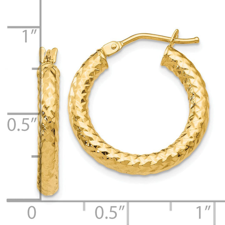 14k Yellow Gold Forever Lite Hoop Earrings