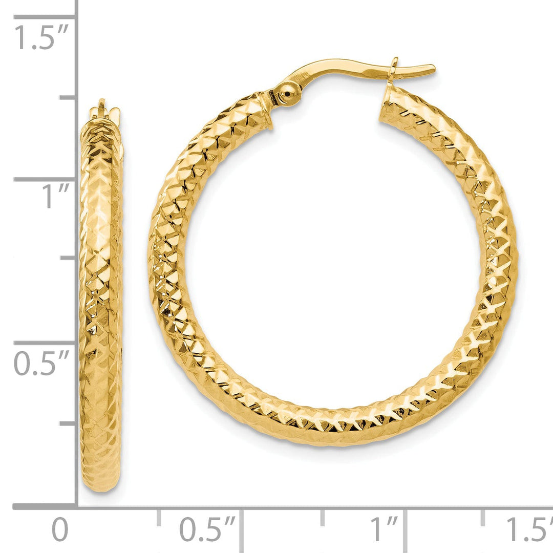 14k Yellow Gold Forever Lite Hoop Earrings