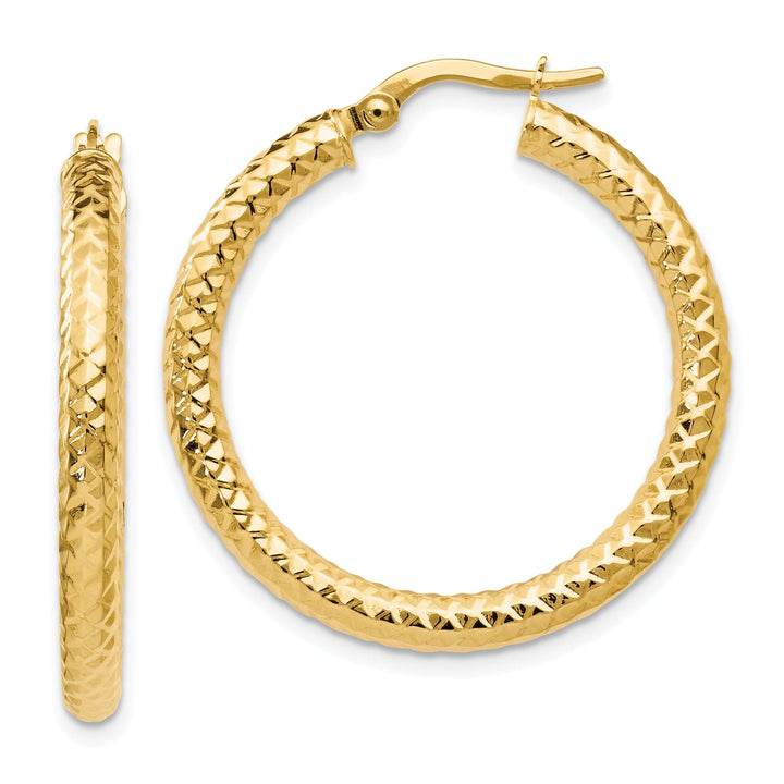 14k Yellow Gold Forever Lite Hoop Earrings