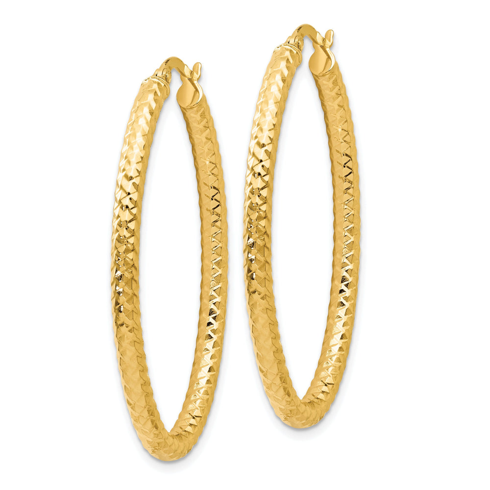 14k Yellow Gold Forever Lite Oval Hoop Earrings