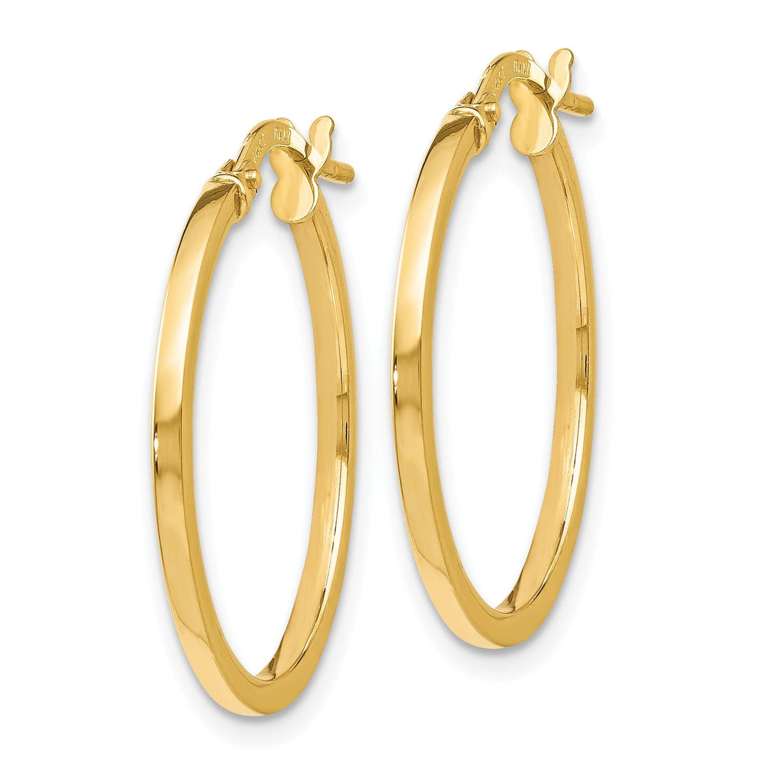 14k Yellow Gold Hoop Earrings