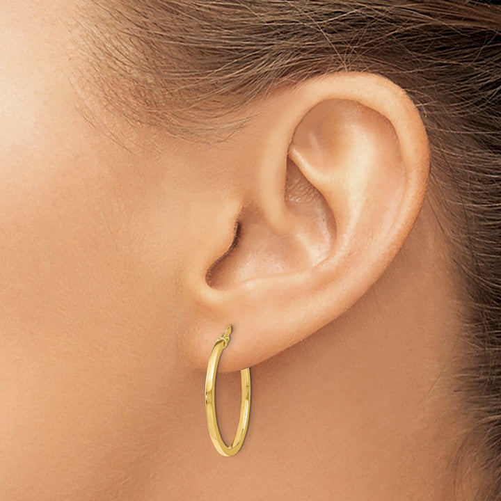 14k Yellow Gold Hoop Earrings