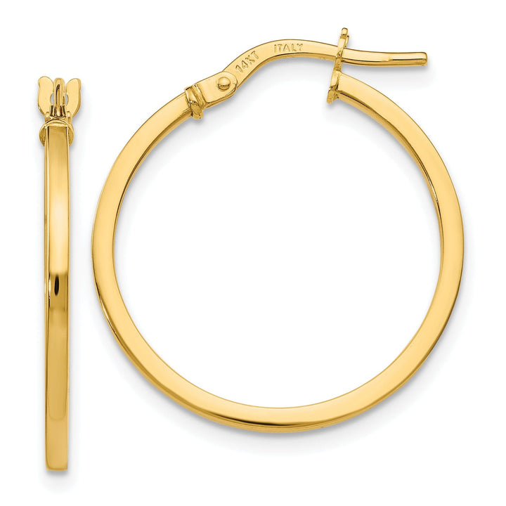 14k Yellow Gold Hoop Earrings