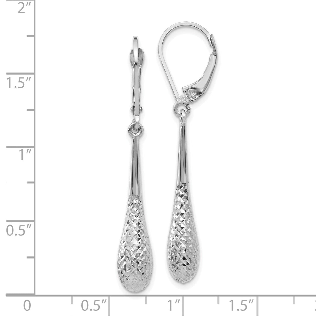 14k White Gold Dangle Earrings