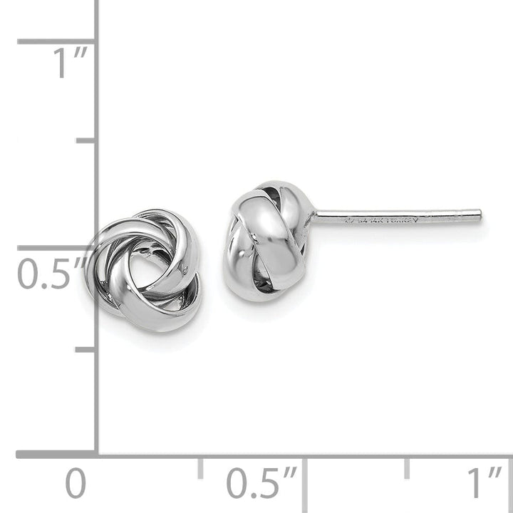 14k White Gold Post Earrings