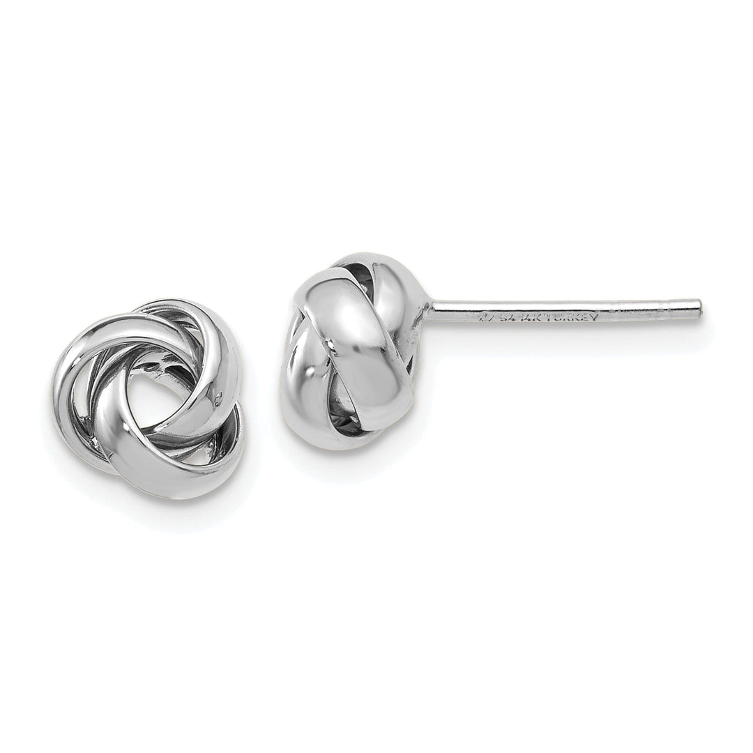 14k White Gold Post Earrings