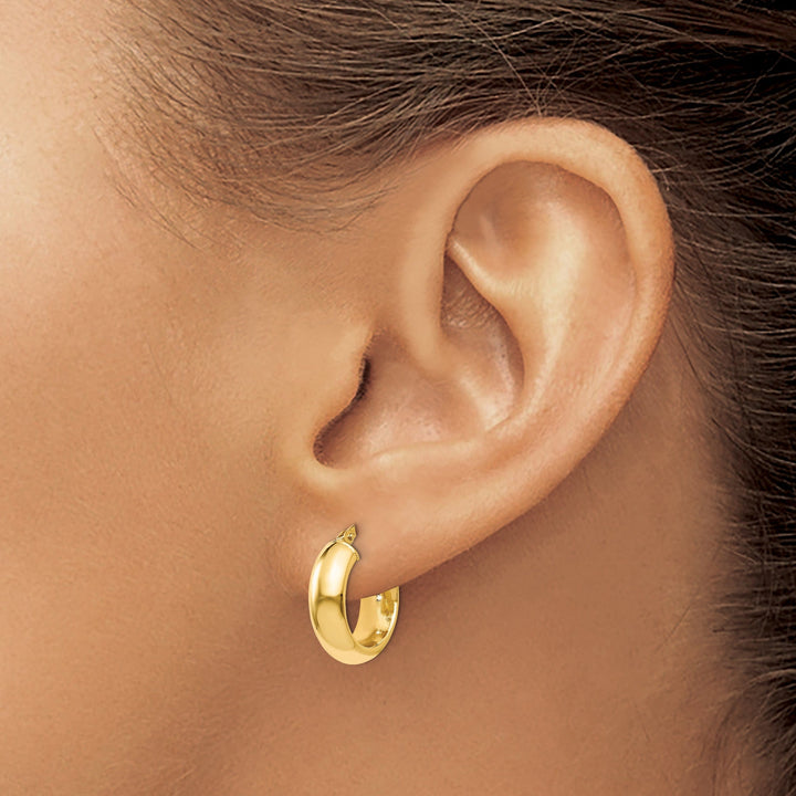 14k Yellow Gold Hoop Earrings