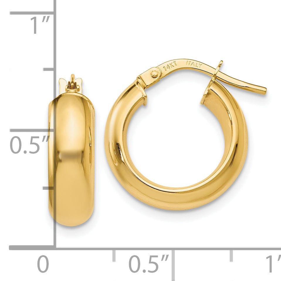 14k Yellow Gold Hoop Earrings