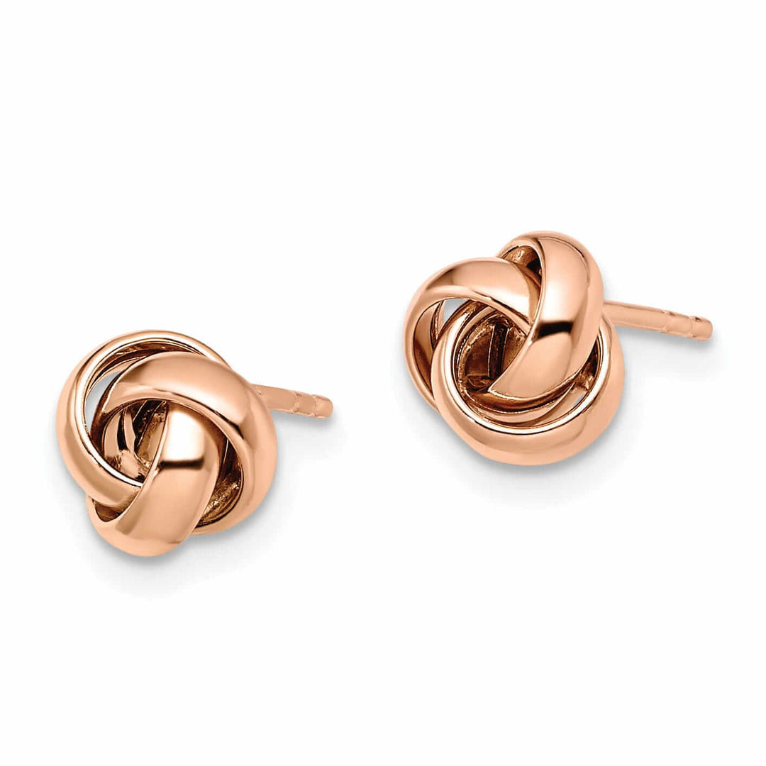 14k Rose Gold Polished Finish Post Earrings