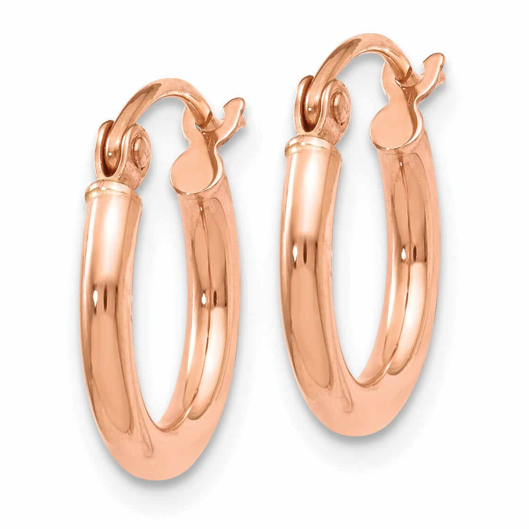 14k Rose Gold 2mm Hoop Earrings