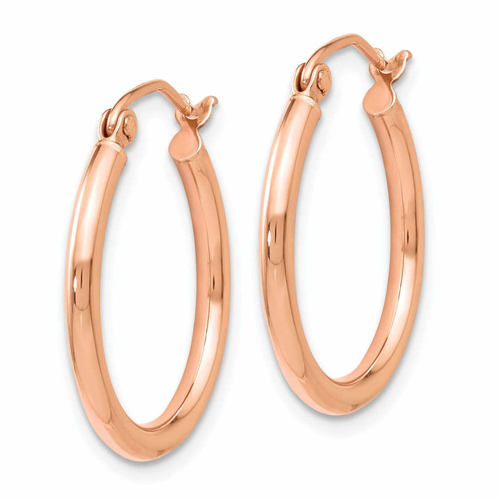 14k Rose Gold 2mm Hoop Earrings