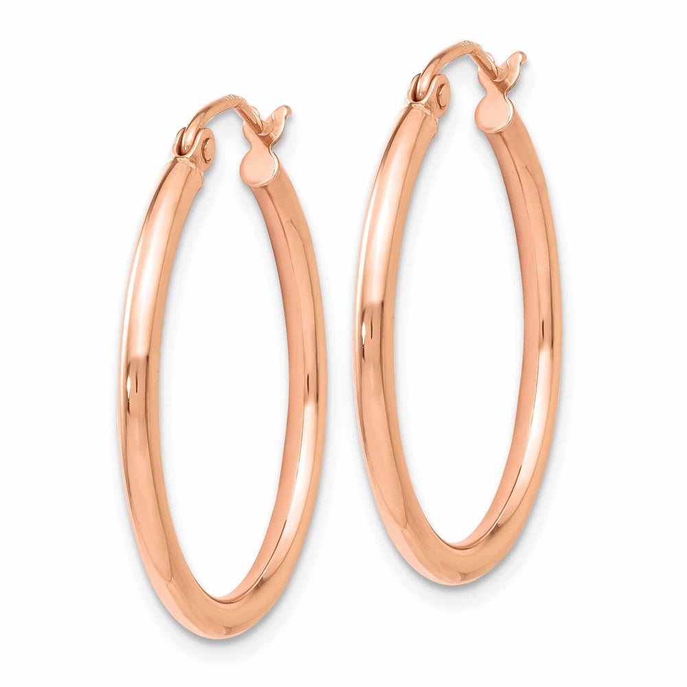 14k Rose Gold 2mm Hoop Earrings