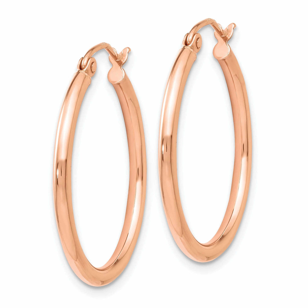 14k Rose Gold 2mm Hoop Earrings