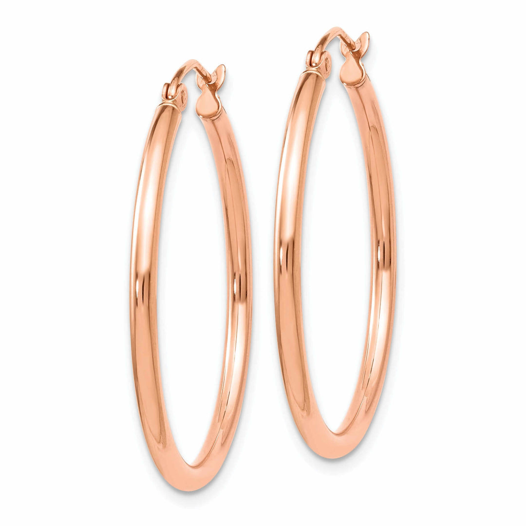 14k Rose Gold 2mm Hoop Earrings