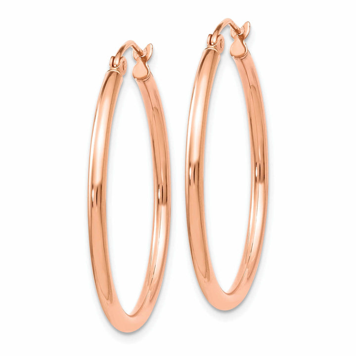 14k Rose Gold 2mm Hoop Earrings