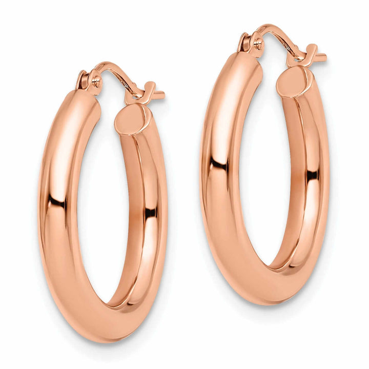 14k Rose Gold 3mm Hoop Earrings