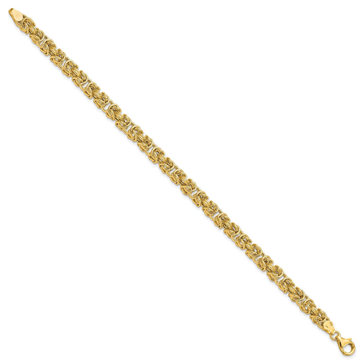 14k Yellow Gold Polished Fancy Link Bracelet