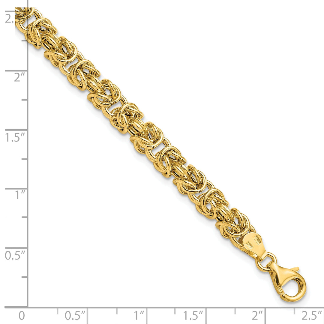 14k Yellow Gold Polished Fancy Link Bracelet