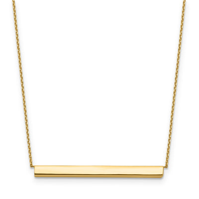 14k Yellow Gold Polished Bar Necklace at $ 343.59 only from Jewelryshopping.com