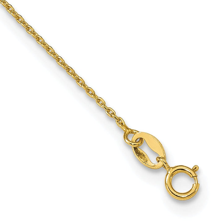 14k Yellow Gold Sideways Cross Rosary Necklace