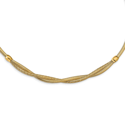 14k Yellow Gold Polished Mesh Necklace at $ 562.92 only from Jewelryshopping.com
