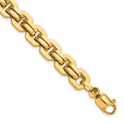 14k Yellow Gold Men's Fancy Link Bracelets
