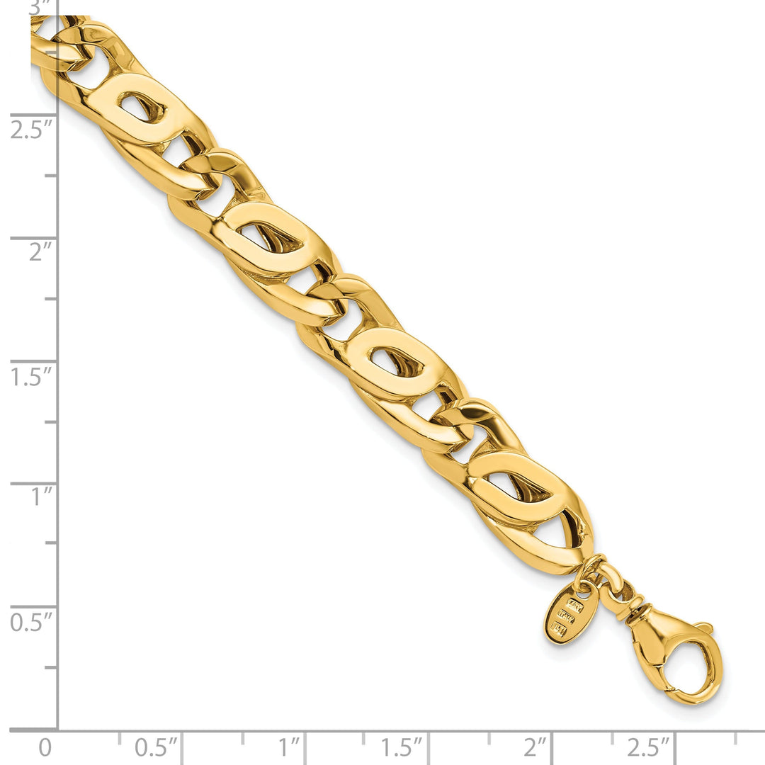 14k Yellow Gold Men's Polished Link Bracelet