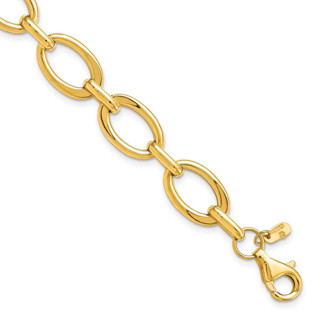 14k Yellow Gold Polished Link Bracelet