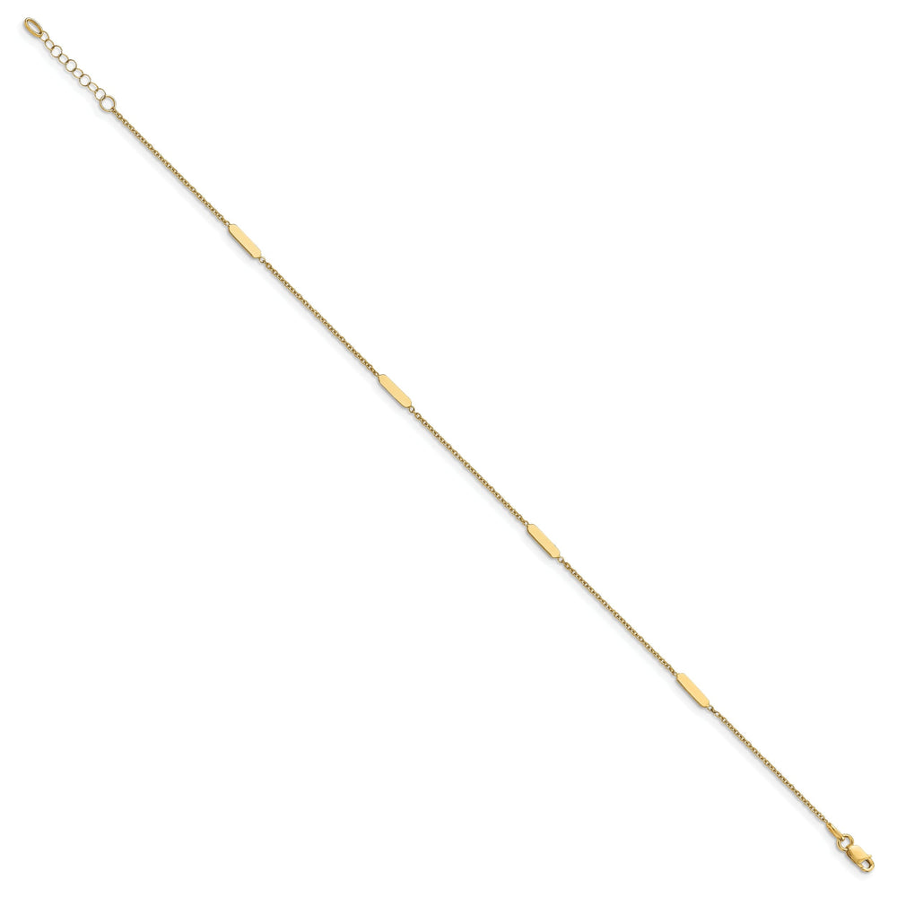 14k Yellow Gold Polished Anklet