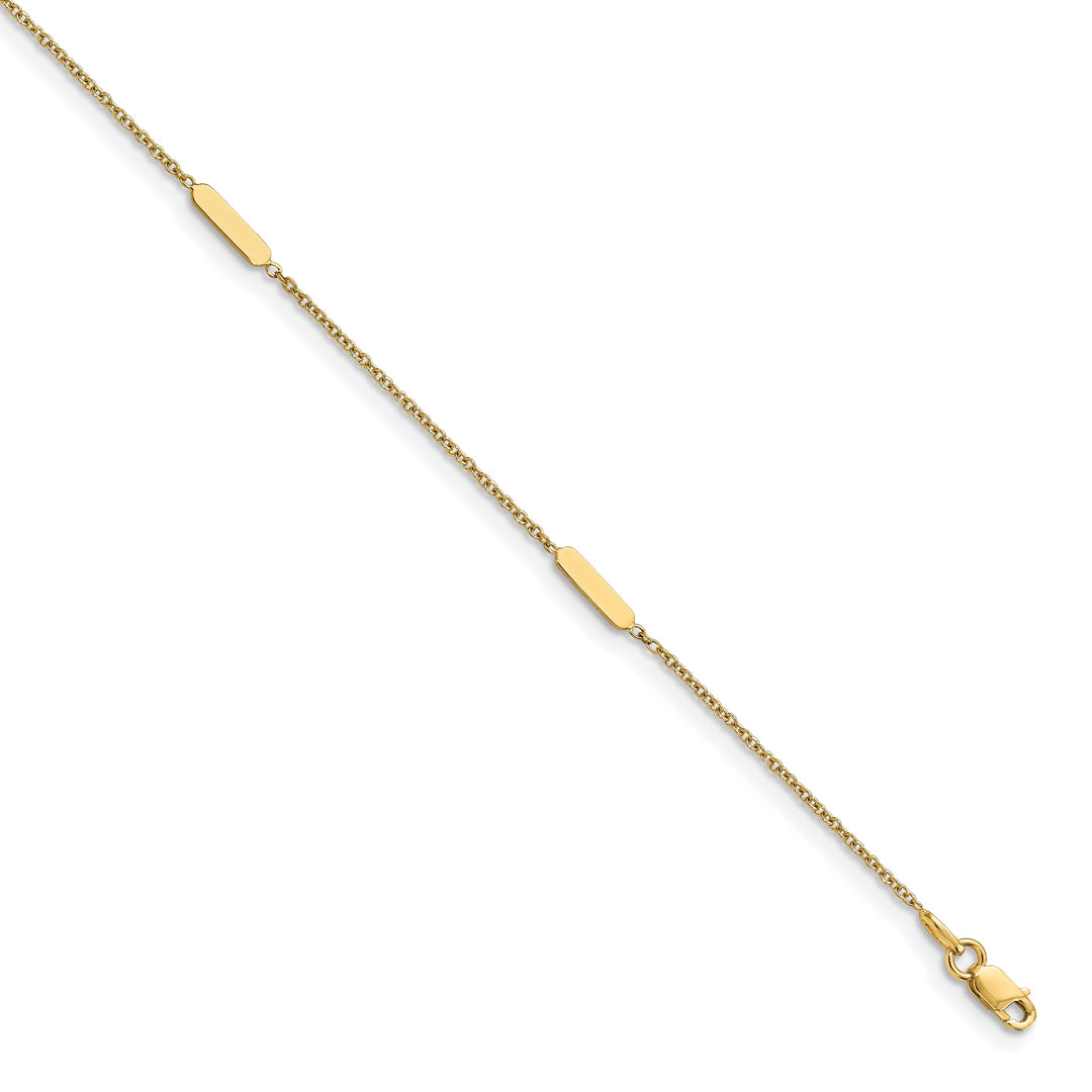 14k Yellow Gold Polished Anklet