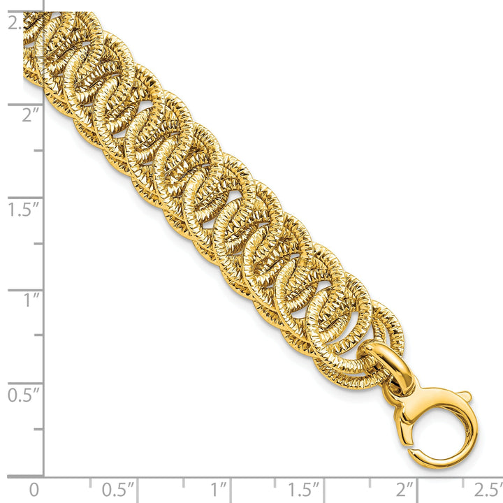14k Yellow Gold Polish D.C Reversible Bracelet