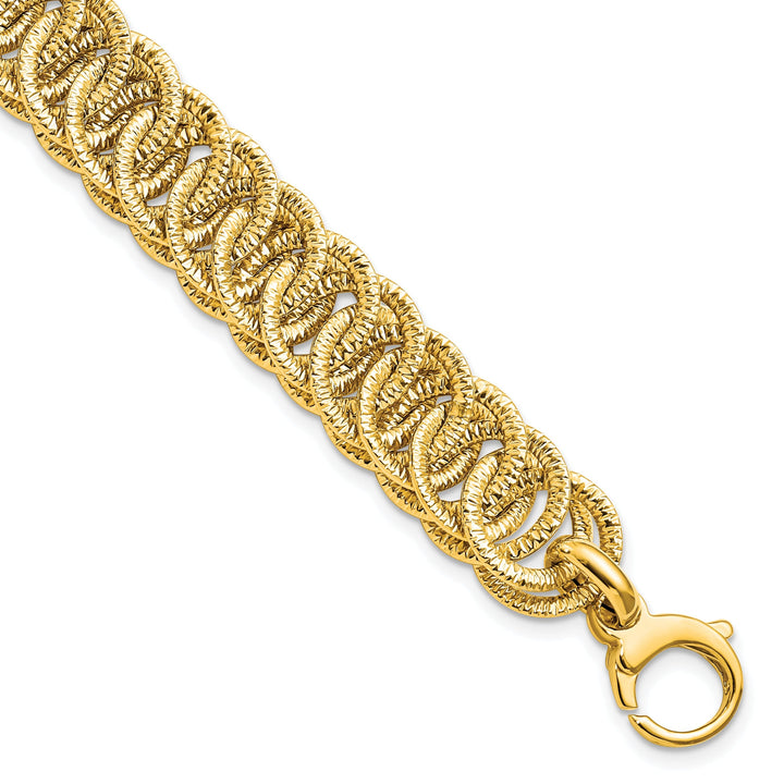 14k Yellow Gold Polish D.C Reversible Bracelet