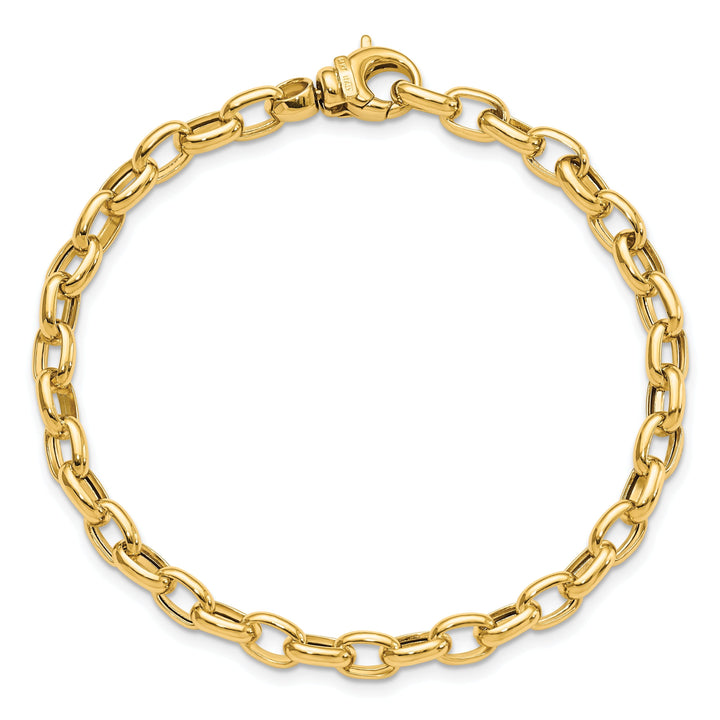 14k Yellow Gold Polished Fancy Link Bracelet