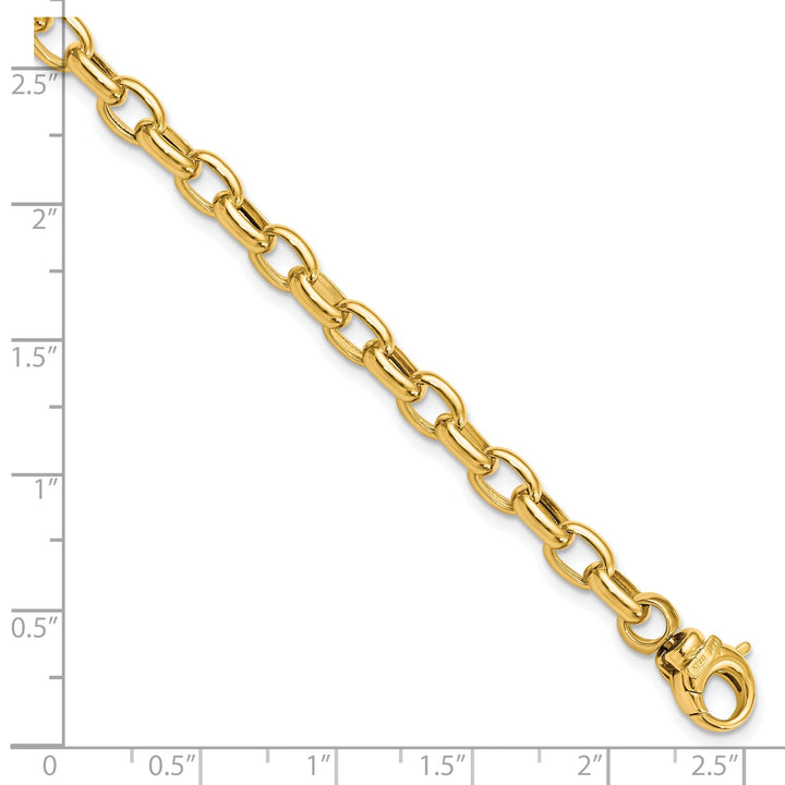 14k Yellow Gold Polished Fancy Link Bracelet