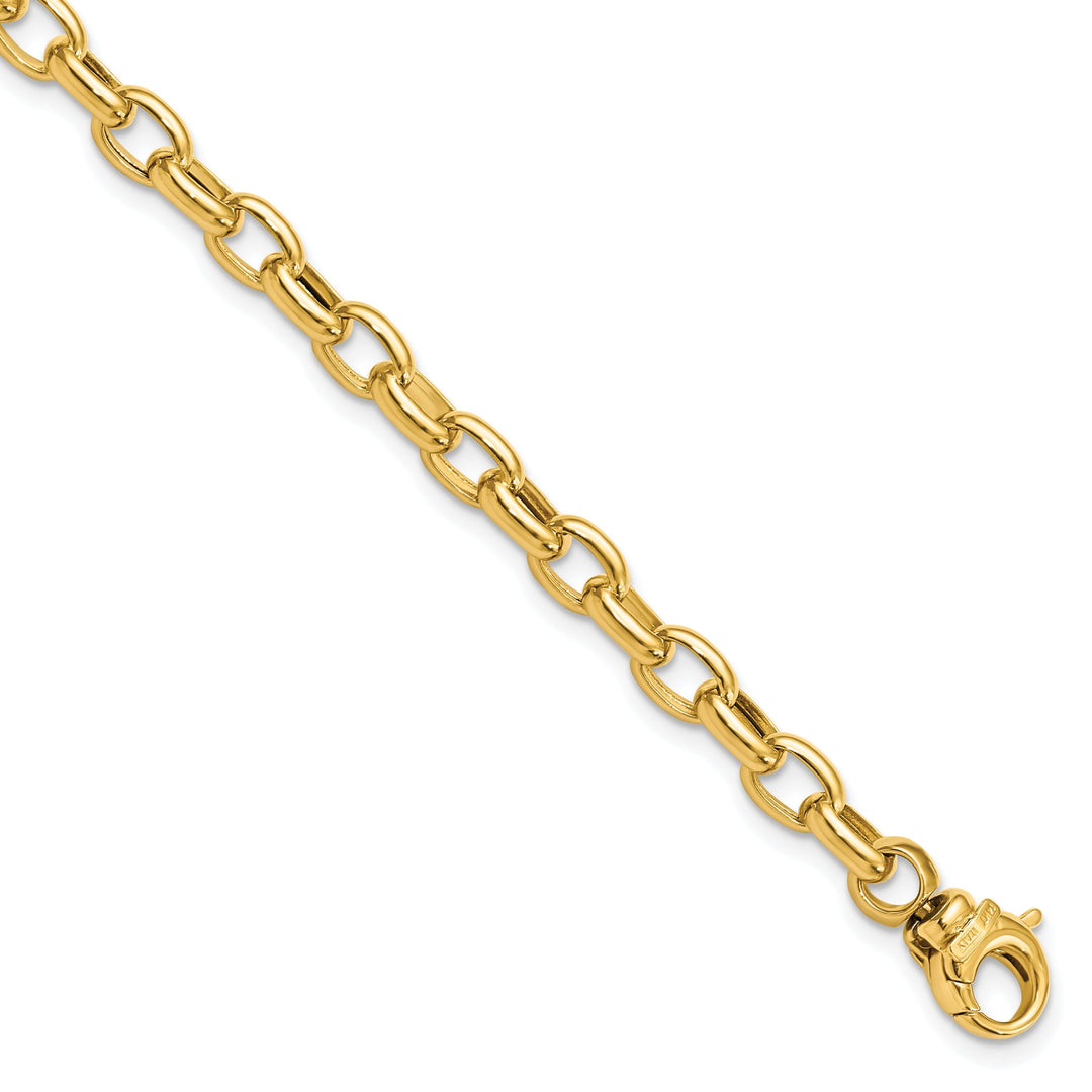 14k Yellow Gold Polished Fancy Link Bracelet