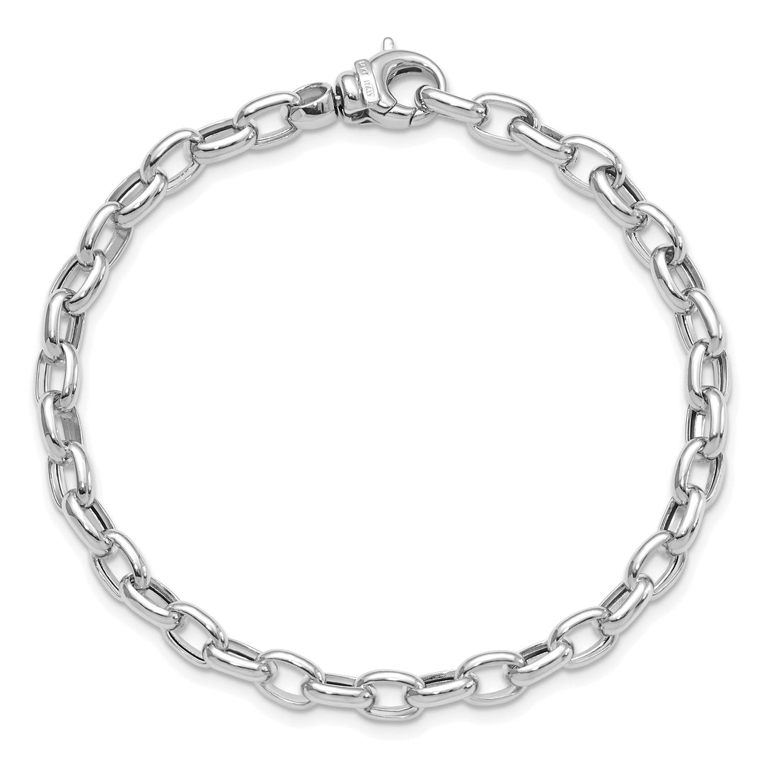 14K White Gold Polished Fancy Link Bracelet