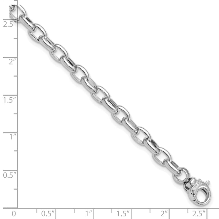 14K White Gold Polished Fancy Link Bracelet