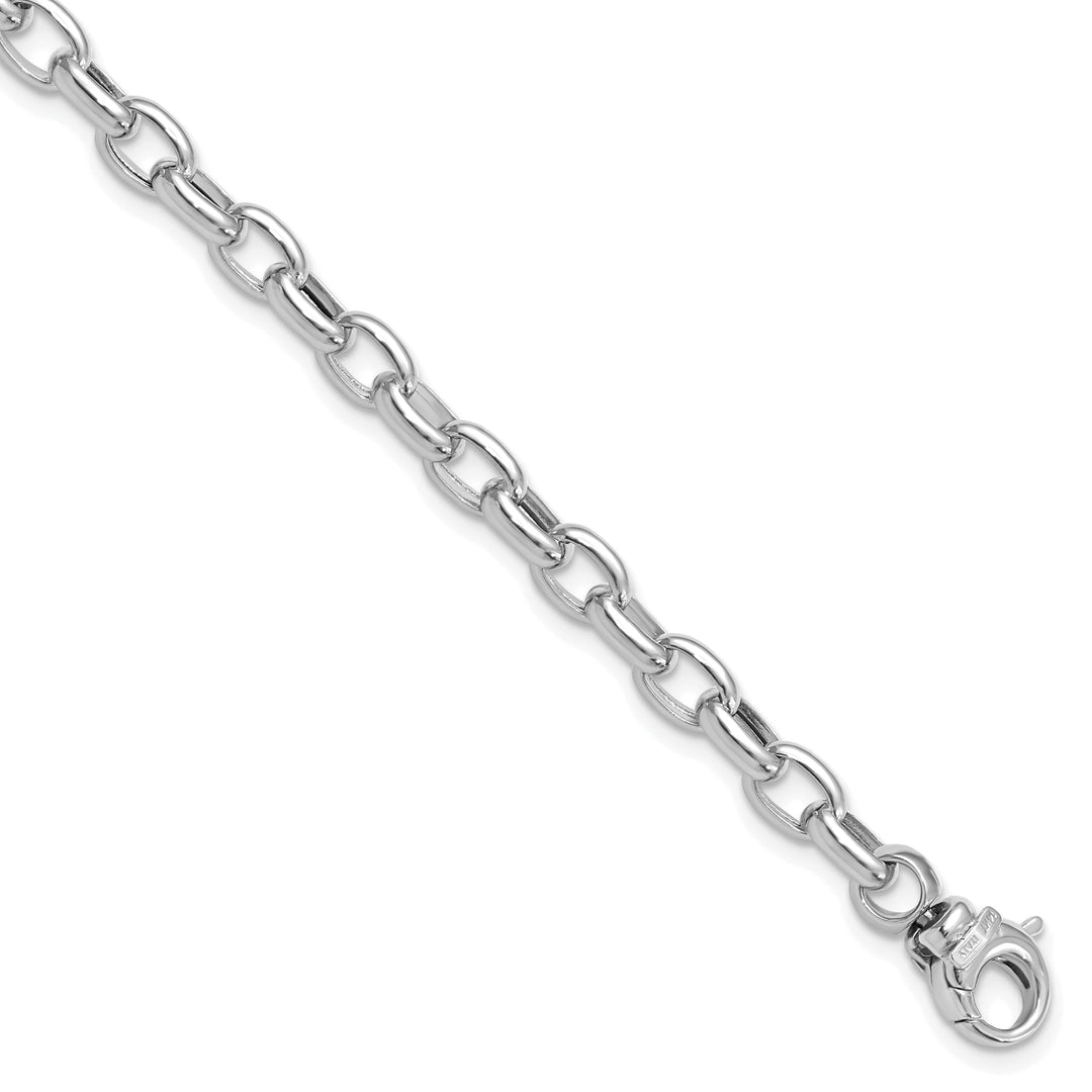 14K White Gold Polished Fancy Link Bracelet