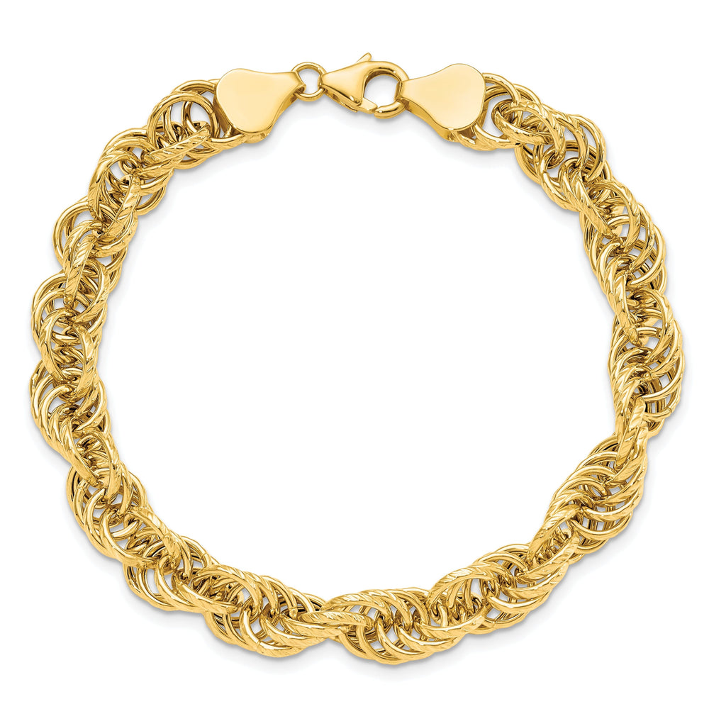 14k Yellow Gold Polished Fancy Link Bracelet