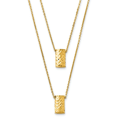 14k Yellow Gold Two Layer D.C Necklace