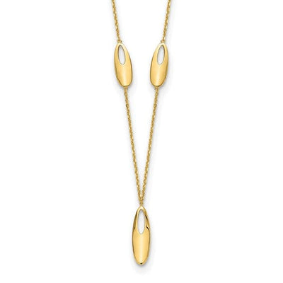 14k Yellow Gold Polished Necklace at $ 585.11 only from Jewelryshopping.com