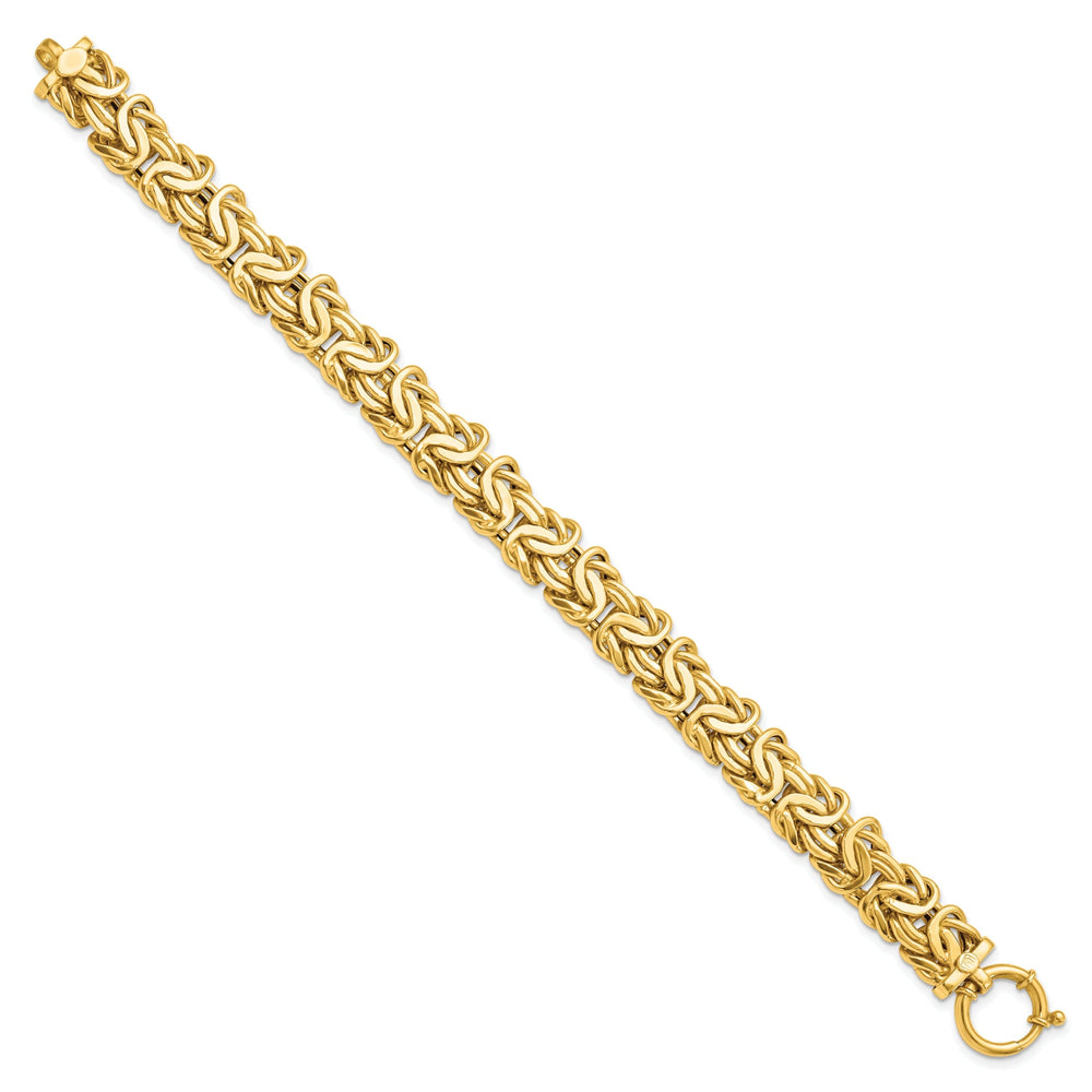 14k Yellow Gold Polished Fancy Link Bracelet