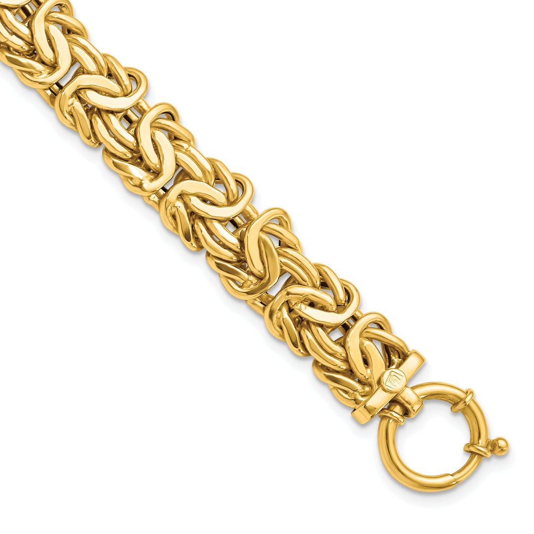 14k Yellow Gold Polished Fancy Link Bracelet